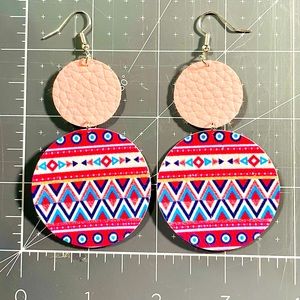 Faux leather earrings